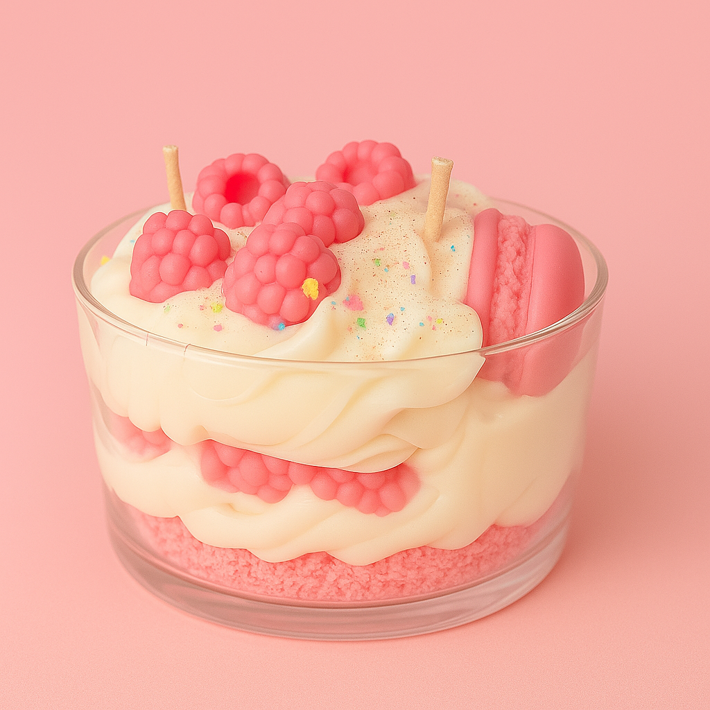 Bougie chantilly gourmande Framboise