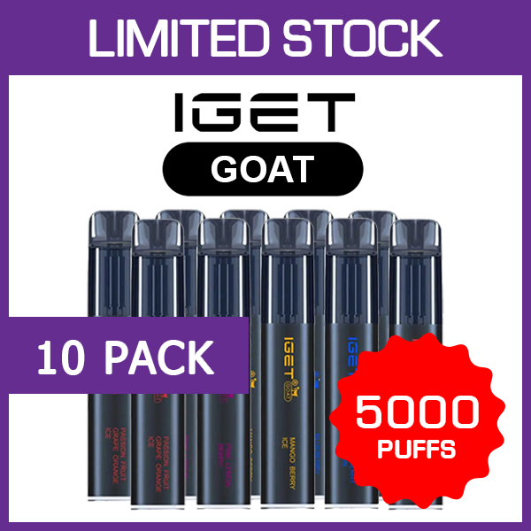 IGET GOAT FOR SALE IN AUSTRALIA – 5000 PUFFS – 10 PACK
