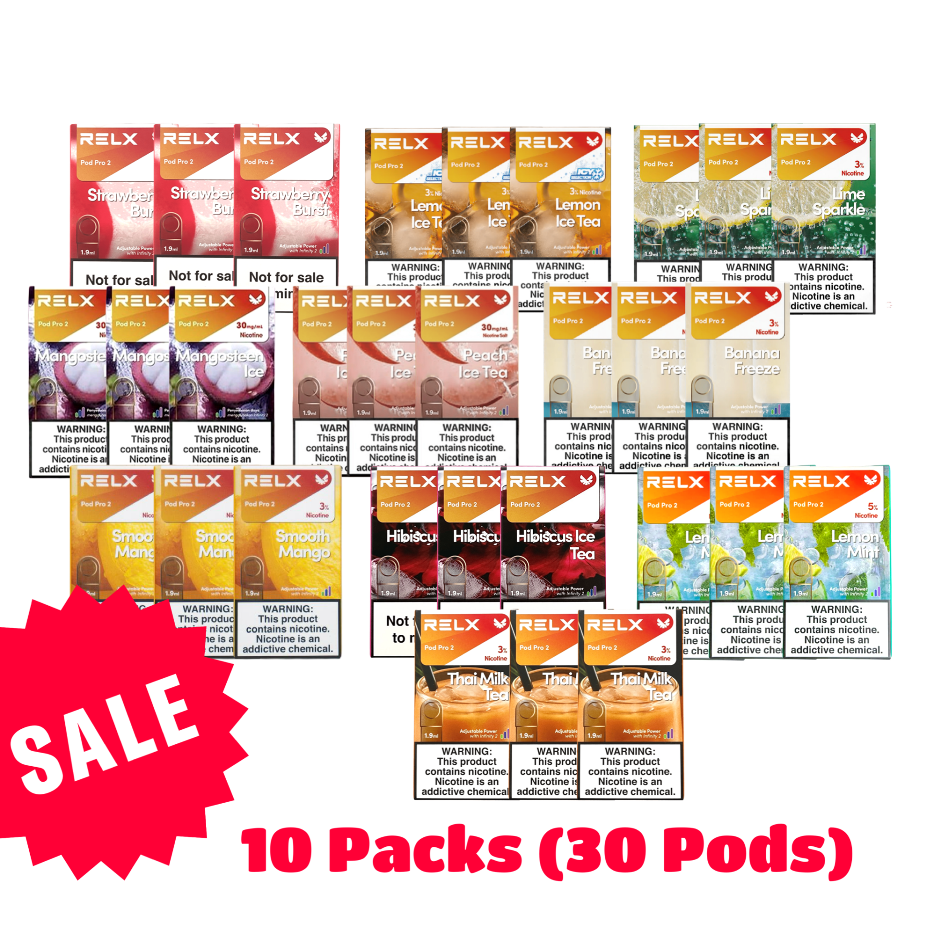 RELX Infinity Pro 2 Pod Super Sale Bundle (30 Pods)