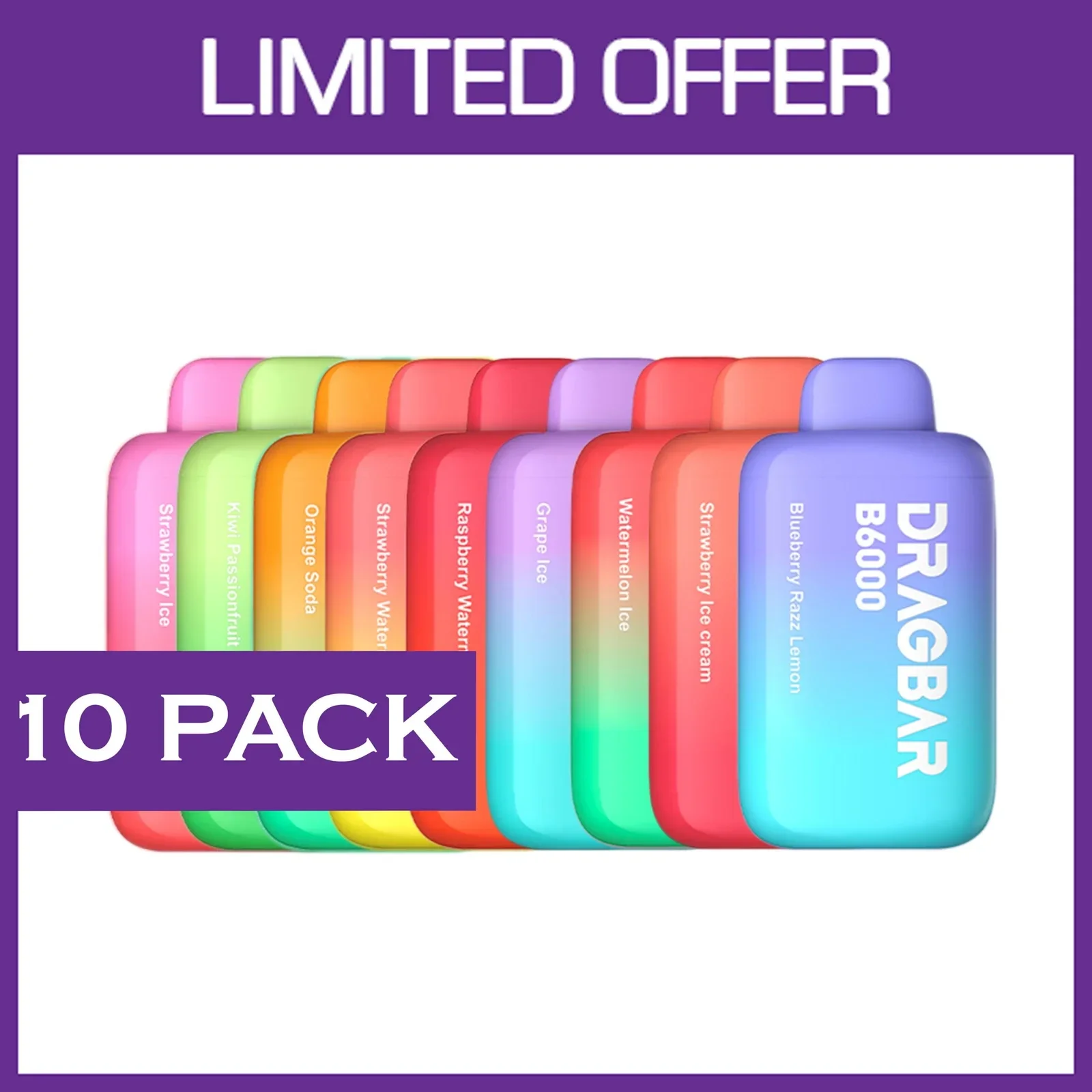 ZOOVOO DRAGBAR 6000 Puffs 10 PACK