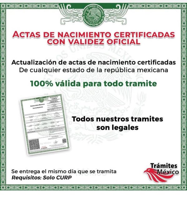 ACTA DE NACIMIENTO