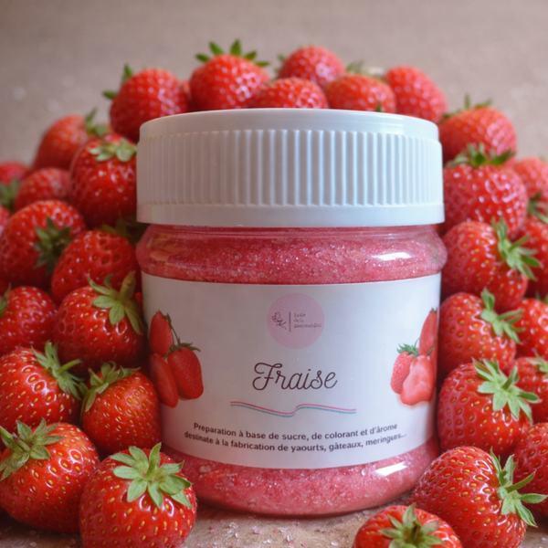 🍓 Sucre Aromatisé Fraise – Saveur Fruitée & Colorant Naturel