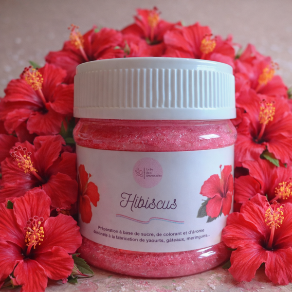 🌺 Sucre Aromatisé Hibiscus – Saveur Florale & Colorant Naturel