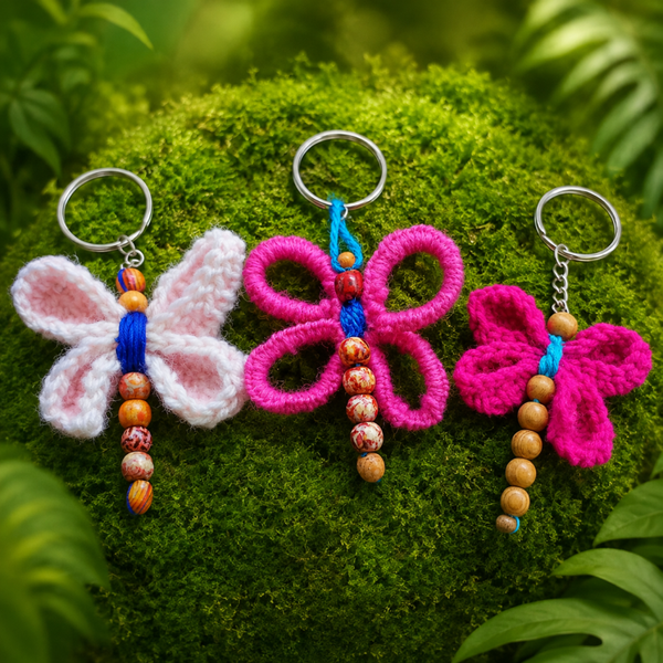 Porte-clé Libelline au crochet – Symbole de transformation et de liberté