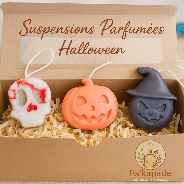 Coffret 3 suspensions parfumées Halloween – Es’Kapade