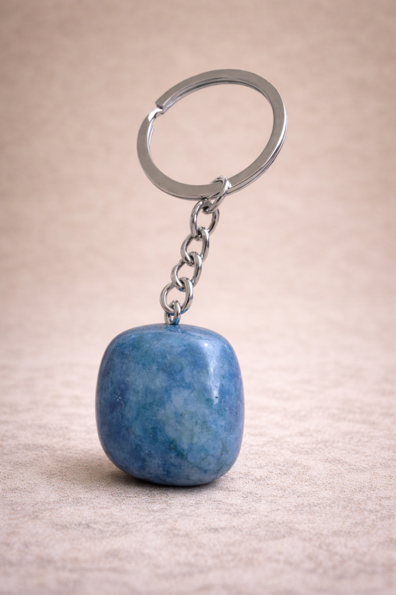 Natural stone keychain