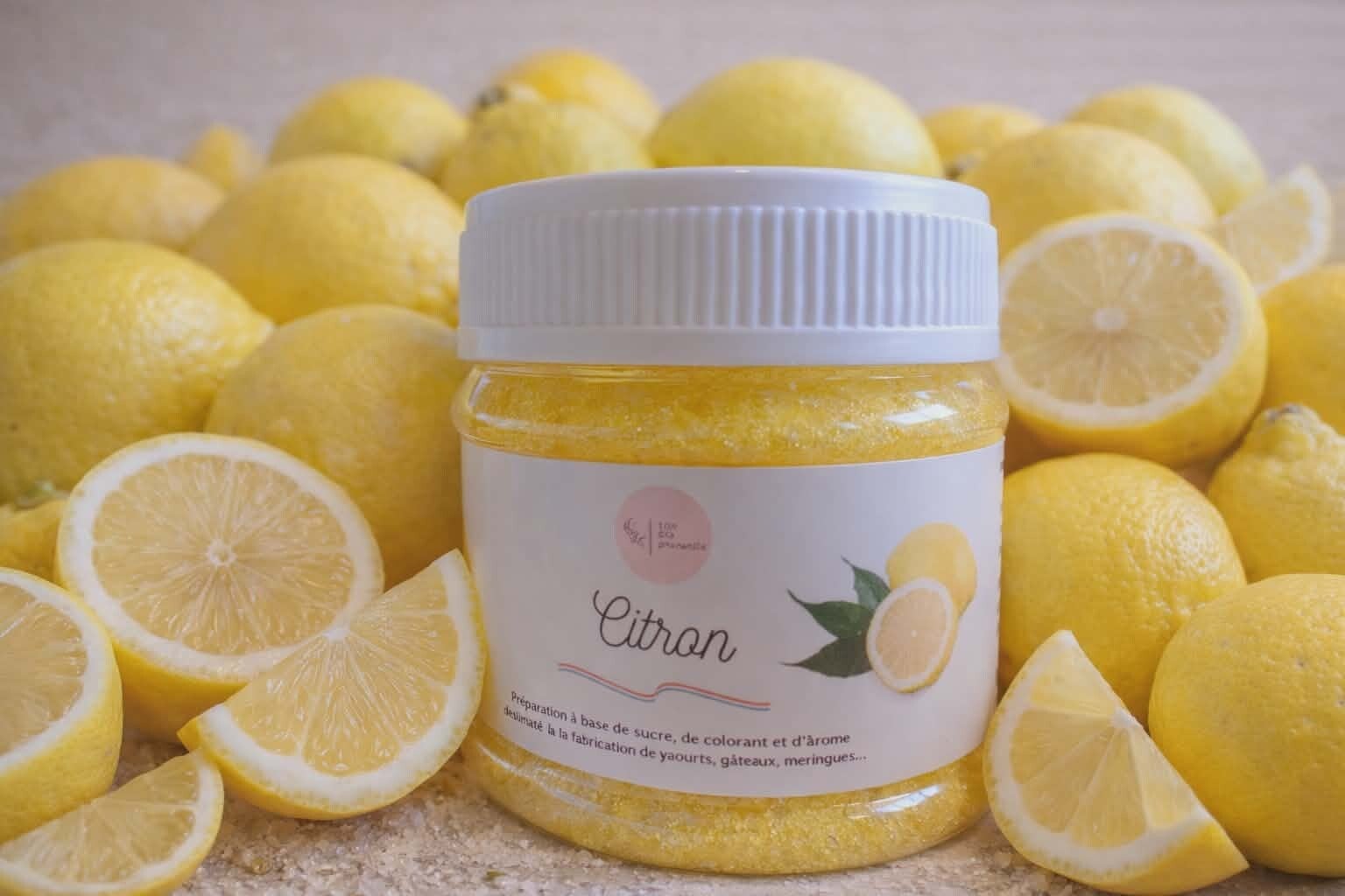 Sucre Aromatisé Citron – Saveur Fraîche & Acidulée