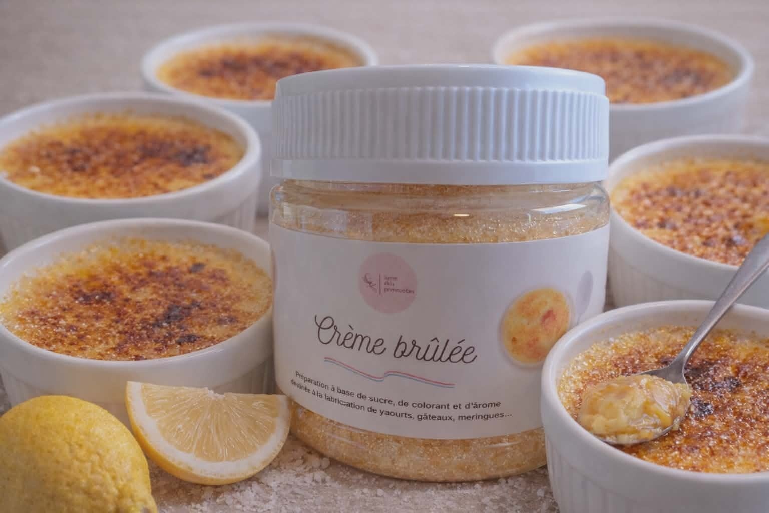 Sucre Parfumé Crème Brûlée – Une Gourmandise Fondante et Caramélisée