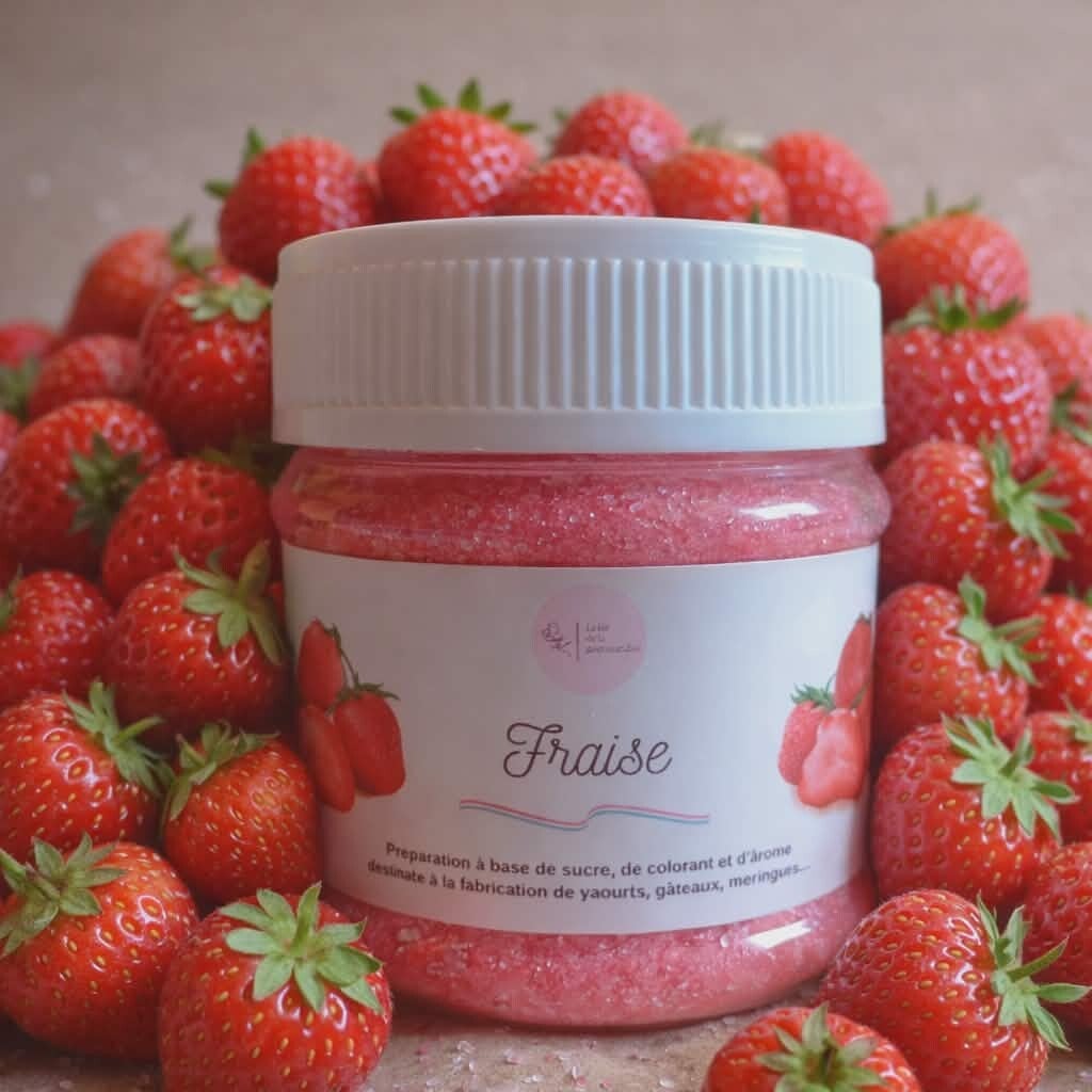 Sucre Aromatisé Fraise – Saveur Fruitée & Gourmande