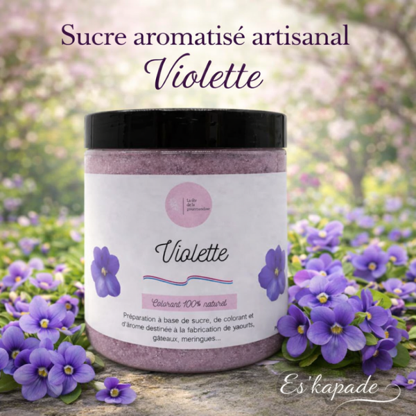Sucre aromatisé violette en 250 gr