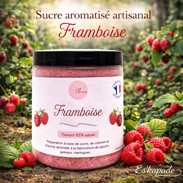 Sucre aromatisé Framboise en 250 gr
