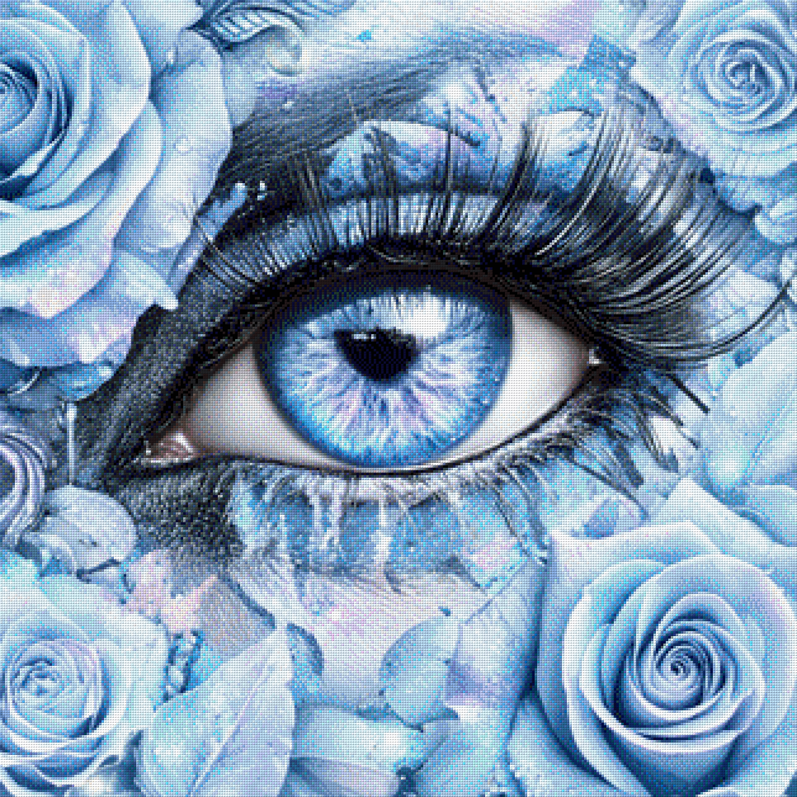 Eye of Roses "iceblue"
