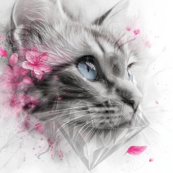 Cat with Sakura