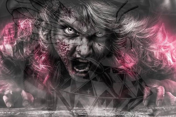 Red Zombie Woman