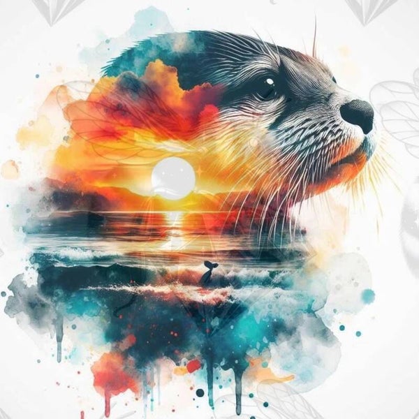 Watercolor-Otter