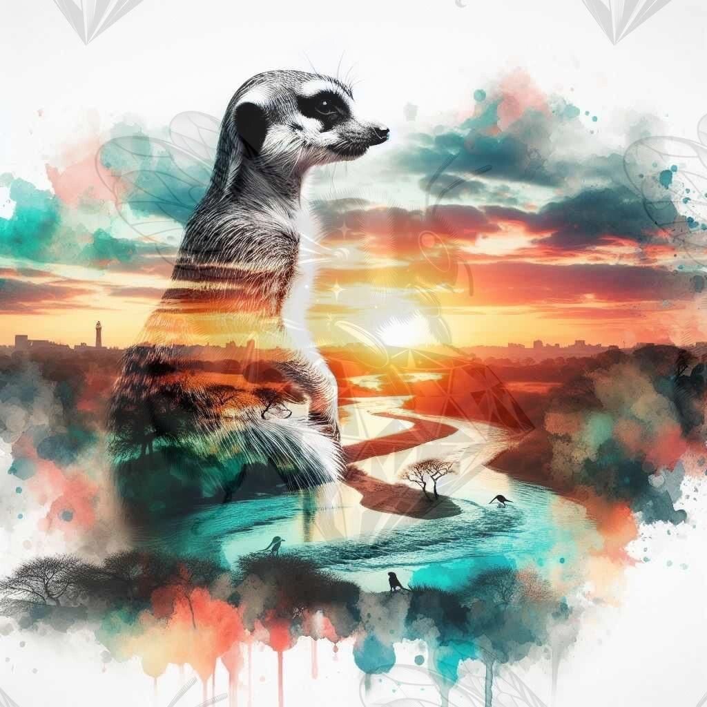 Watercolor-Meerkat