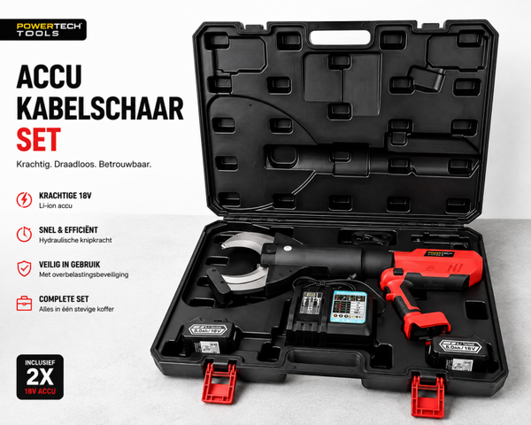 QS-85C Hydraulische kabelschaar 18v 5ah