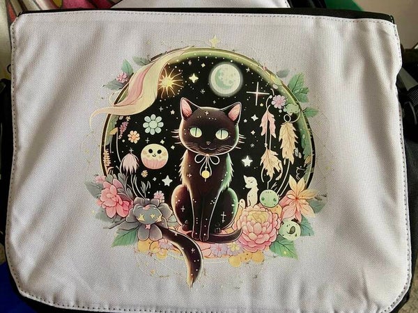 Witchy cat crossbody bag