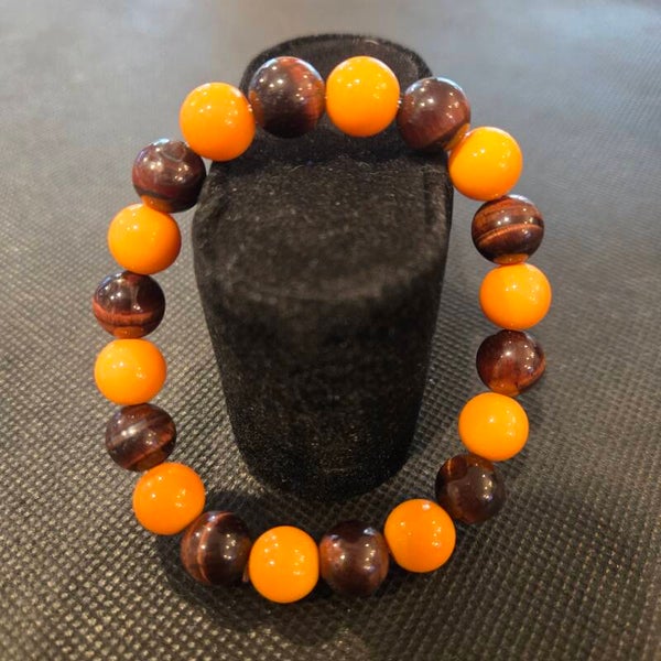Orange & Brown Tiger Eye Bracelet