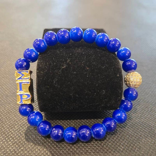 Sigma Gamma Rho Inspired Blue & Gold Bracelet