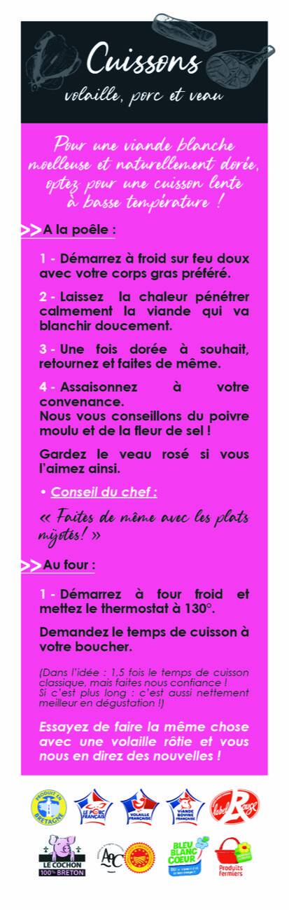 cuisson viandes blanches