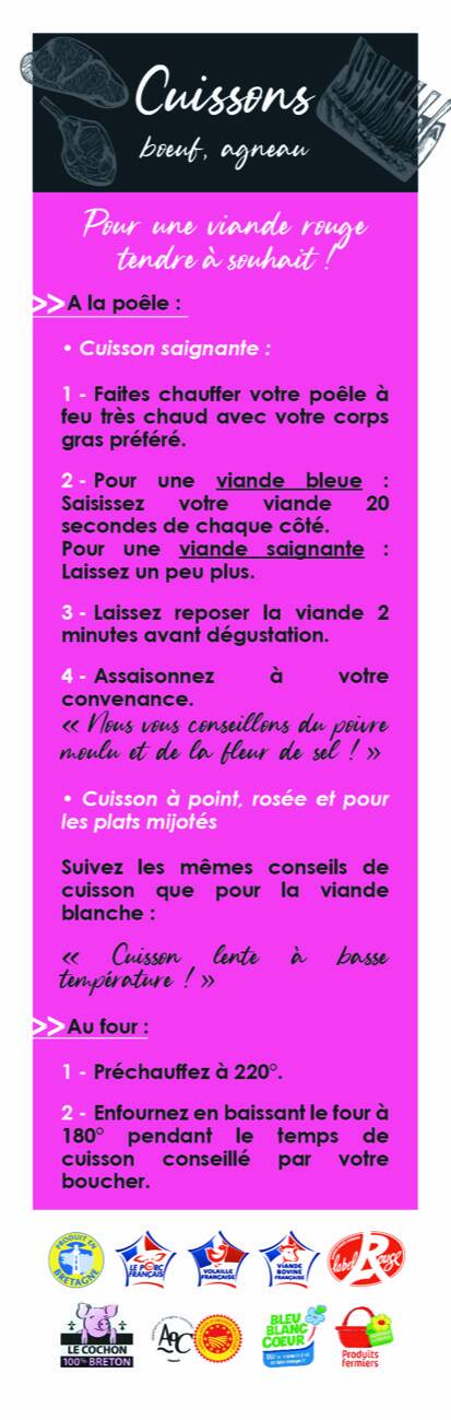 cuissons viandes rouges et agneau