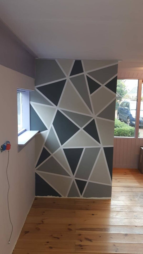 Muur met geometrische vormen
