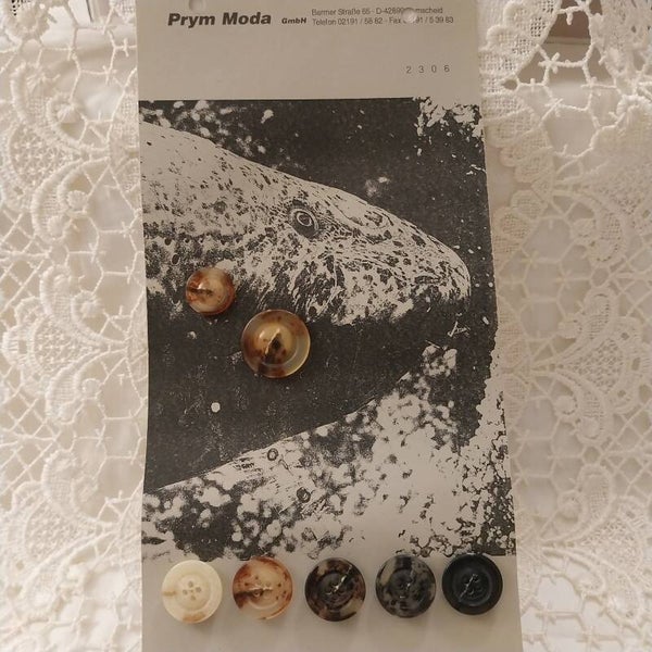 Vintage Knopfkarte Vertreterkarte Prym Moda/Meer