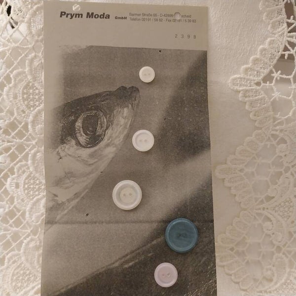 Vintage (Nr.21) Knopfkarte Vertreterkarte Designknopf