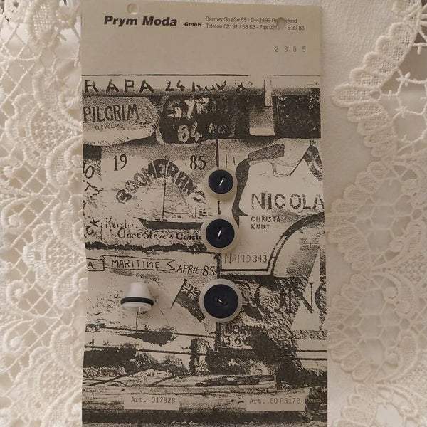 Vintage Maritime Knopfkarte Vertreterkarte Designknopf