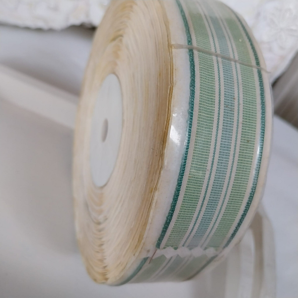 25m wunderschönes Vintage Schleifenband beidseitig gedrahtet France Nostalgie