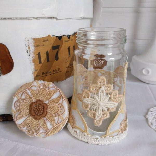 süßes Glas Upcycling Dekoration Aufbewahrung