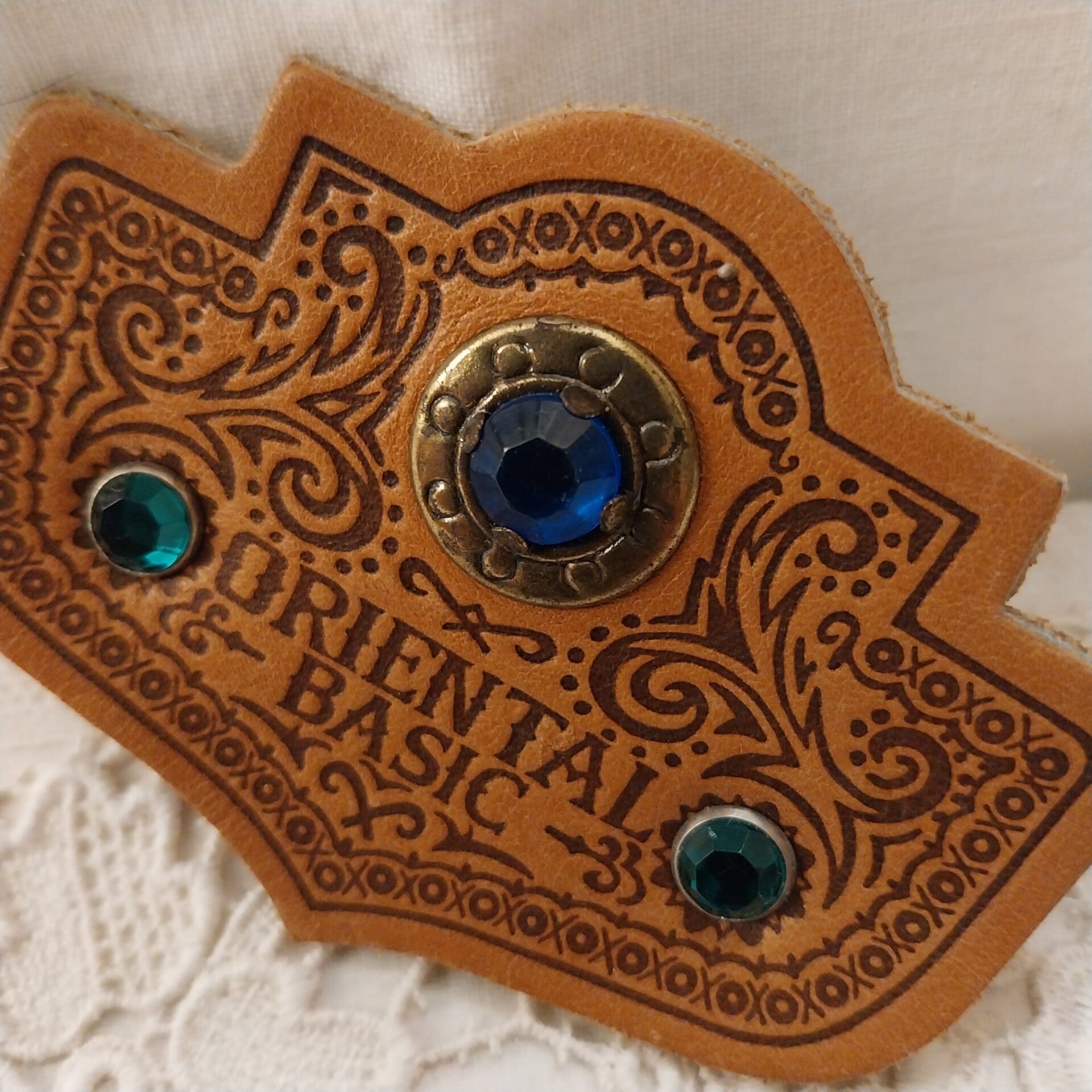 Vintage Echtleder Applikation