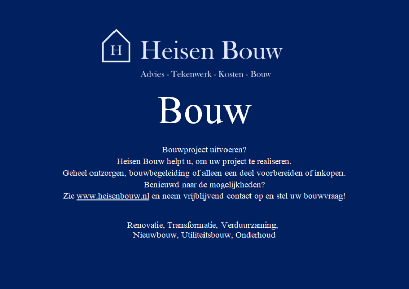 bouwbedrijf aannnemer ontzorgen garant bouw heisenbouw heisen bouw