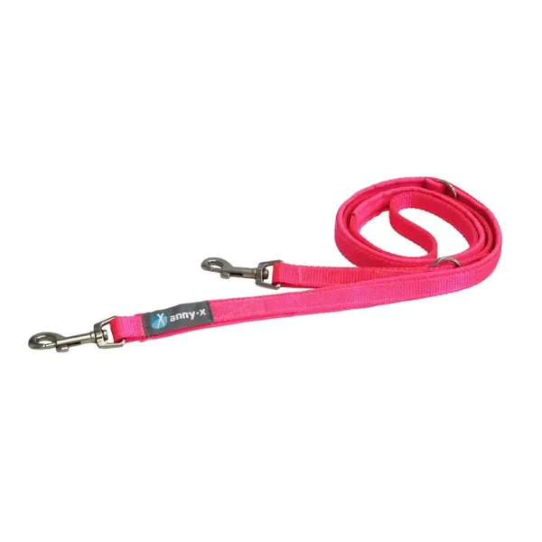 Annyx hondenlijn-verstelbaar-PROTECT Fluor Rose- Medium-nieuwe kleur