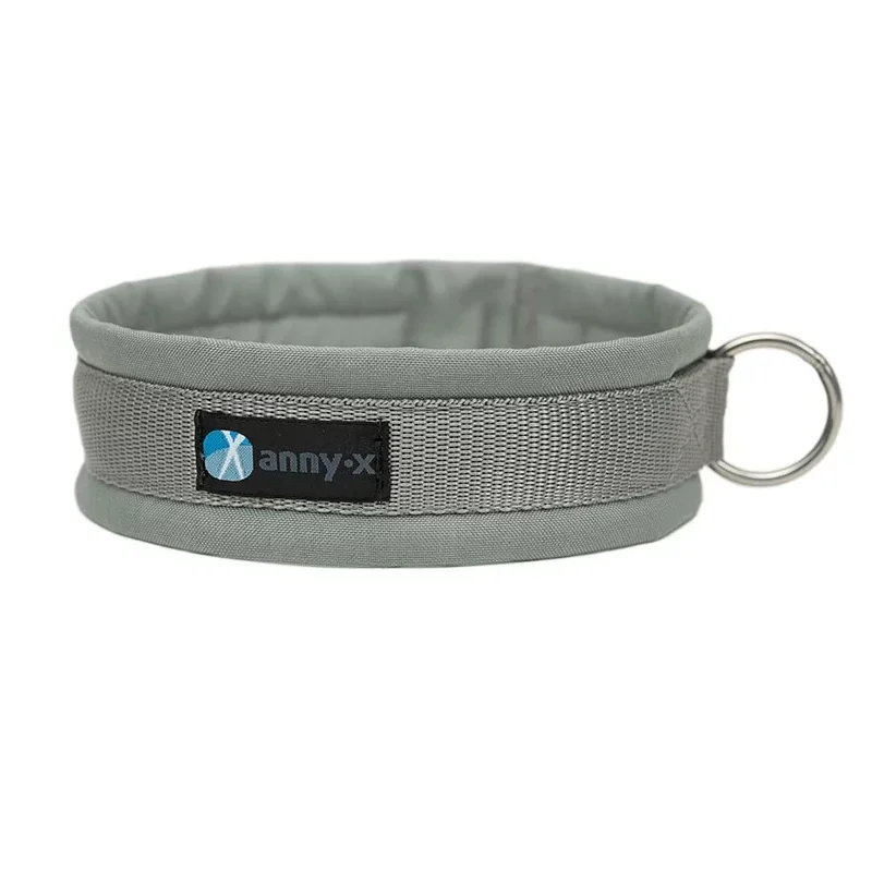Annyx honden halsband  verstelbaar  gewatteerd met klik sluiting-Grijs-Zilver-