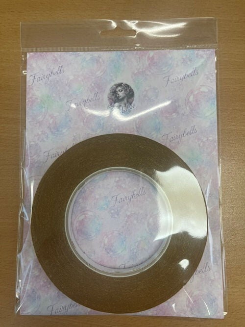 Rol dubbelzijdig tape 6 mm 50 mtr (geel)