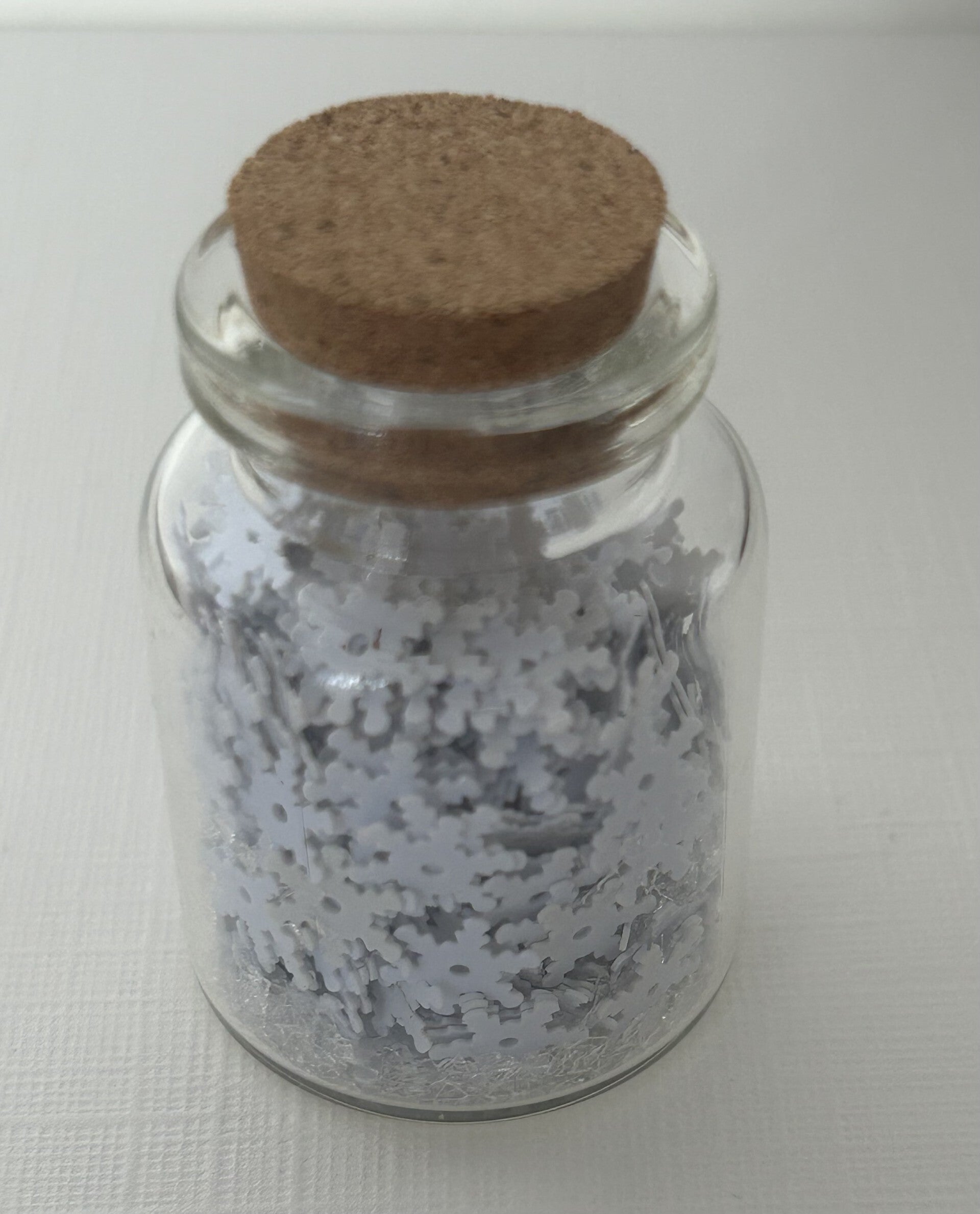 sneeuwvlok wit met glitter sneeuw