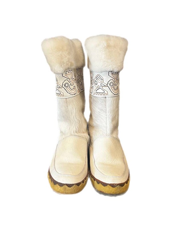 Witte Pony Bont Ski Laarzen Maat 36 – Winterlaarzen met Retro Look