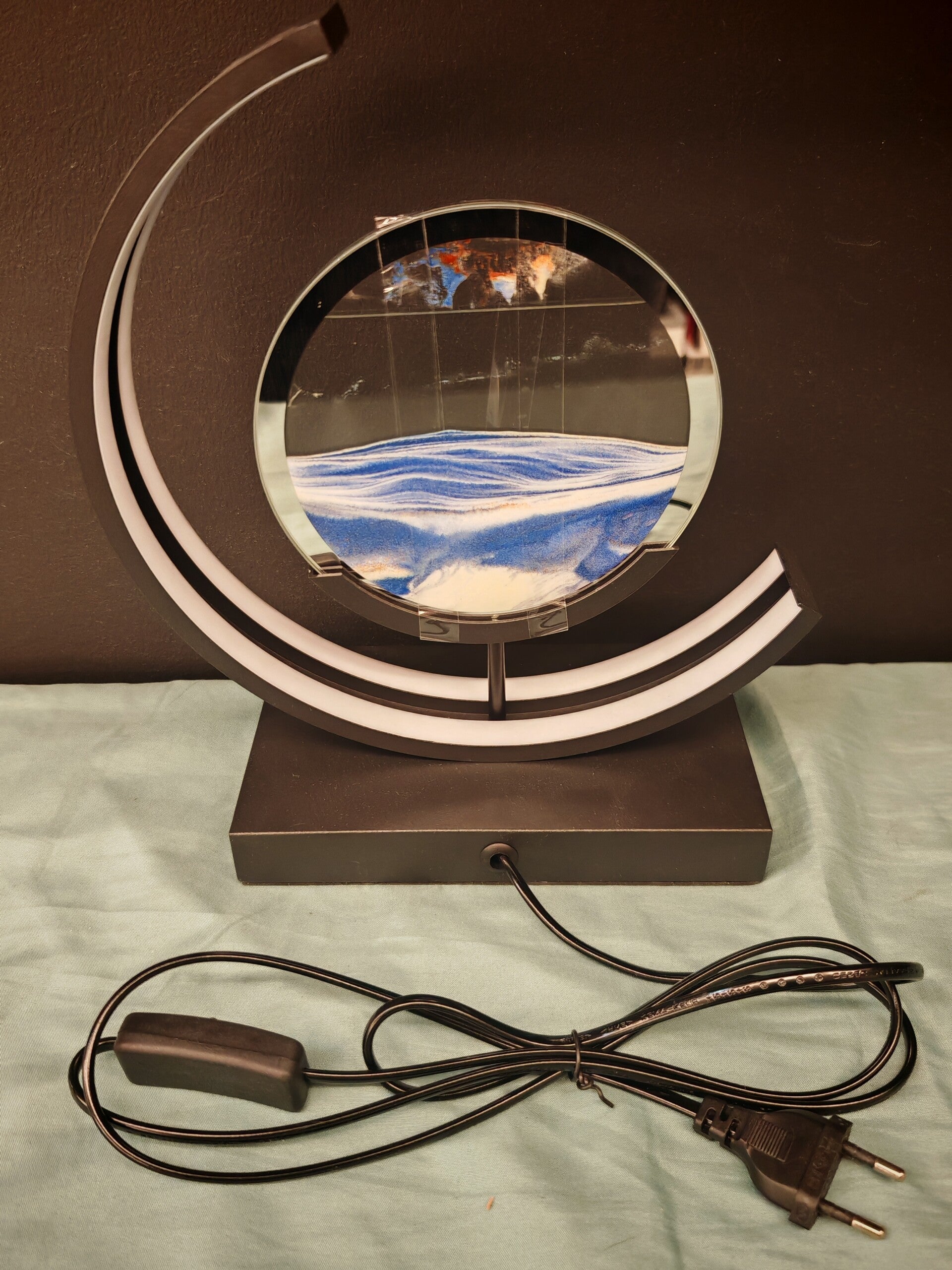 LED Halve Maan – Zandkunst Tafellamp – Sfeervol & Uniek