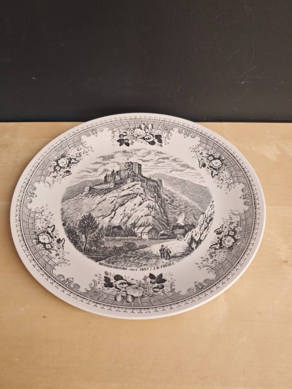 Oud Dinerbord “Kastelen” – Villeroy & Boch – Ø 26 cm | Vintage Belgisch Porselein