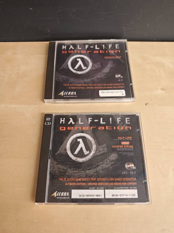 Half Life Generation PC Game – Half Life / Counter-Strike / Opposing Force – 3 CD-