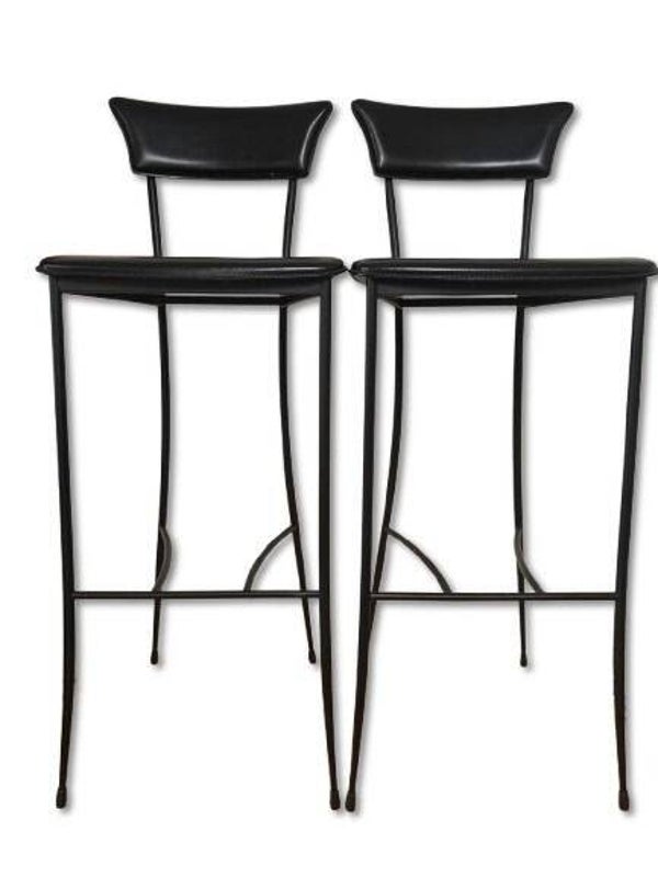 Set van 2 Zwarte Arper Design Barkrukken | Moderne Italiaanse Designkrukken
