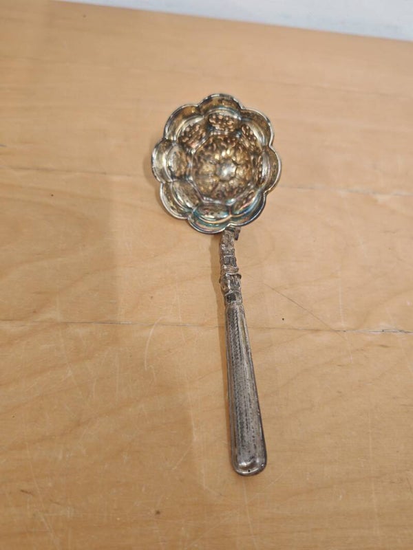 Antieke Verzilverd Suikerlepel | Elegante Vintage Tafellepel & Verzamelaarsobject