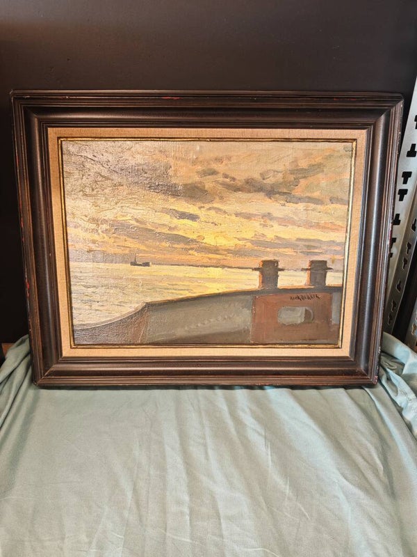 Olieverf schilderij op doek – Henk Dekker (50 x 40 cm incl. kader)