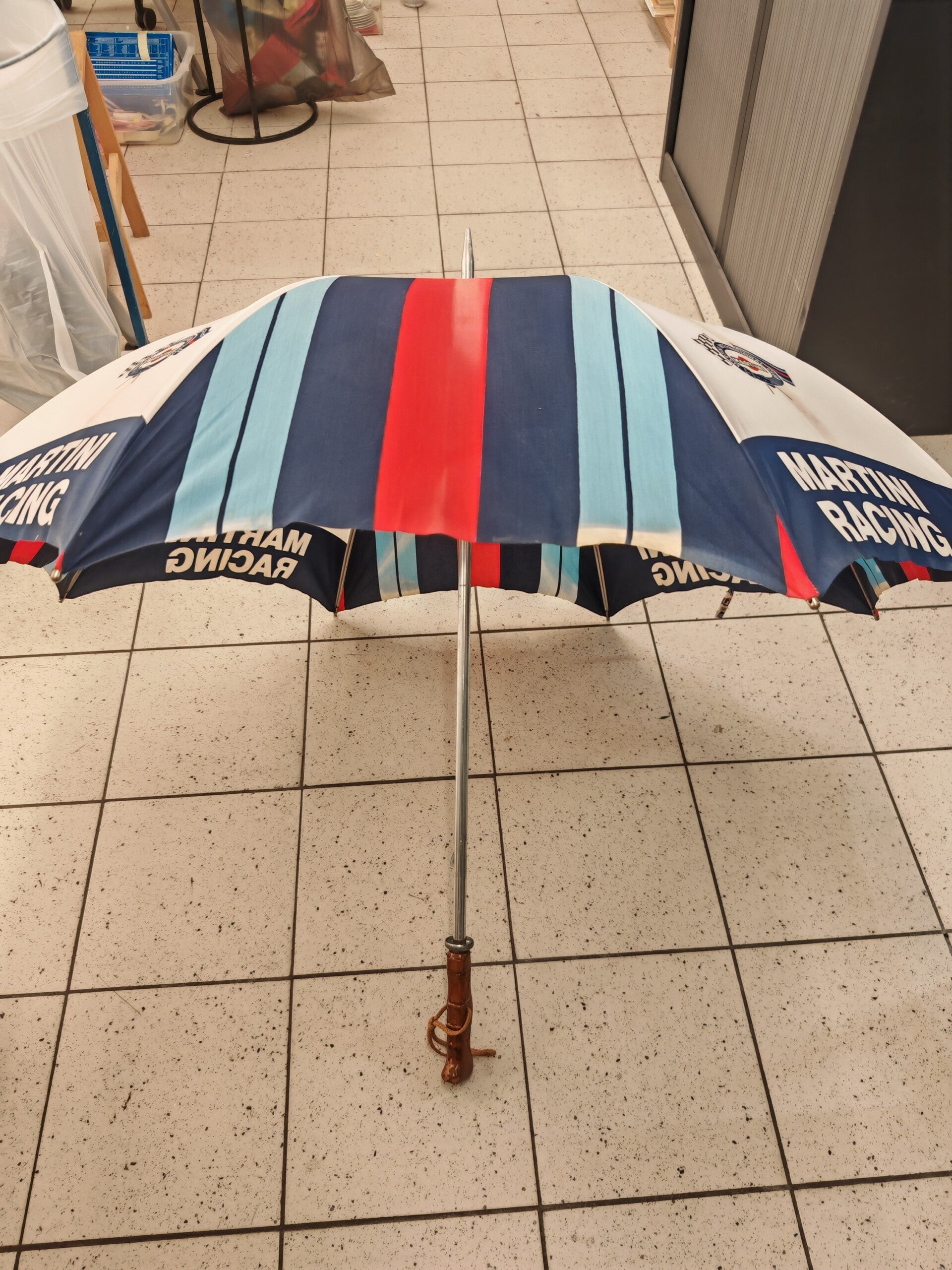 Vintage Martini Racing Paraplu – Authentieke Retro Motorsport Collectible