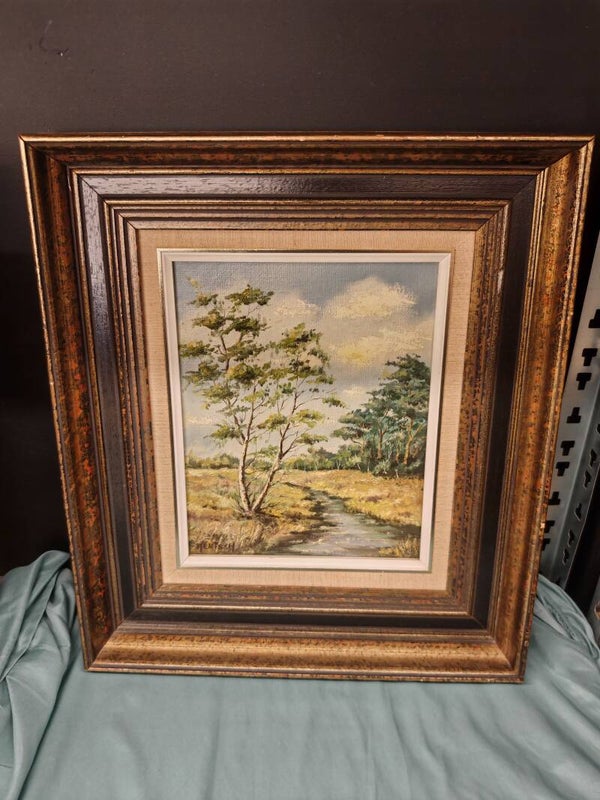 Olieverfschilderij in kader – Gesigneerd Aerts H.