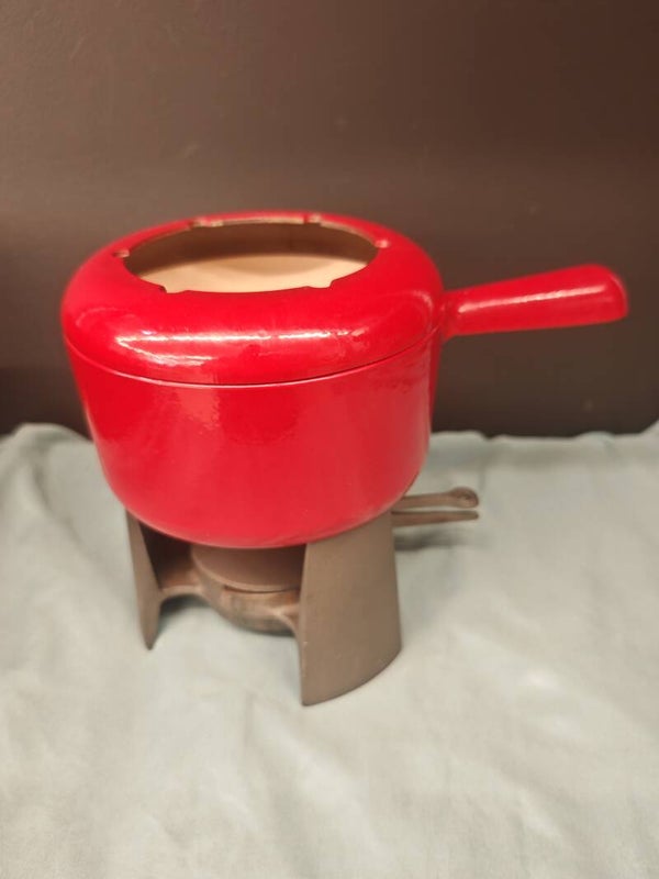 Vintage Fontignac Gietijzeren Fondueset – Klassiek Frans Keukendesign