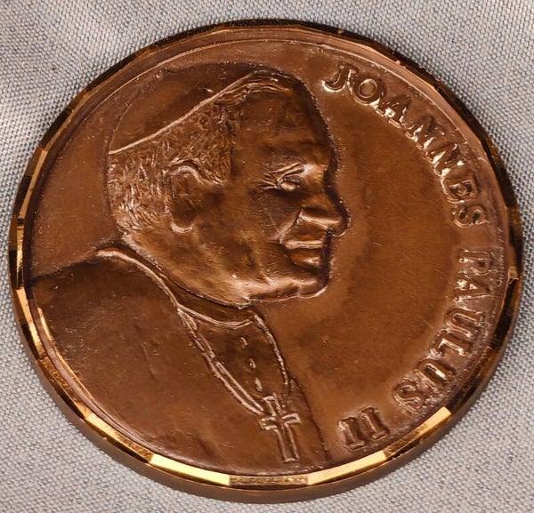 Johannes Paulus II herdenkingsmunt – Pauselijk bezoek aan België in 1985 | Religieus verzamelobject