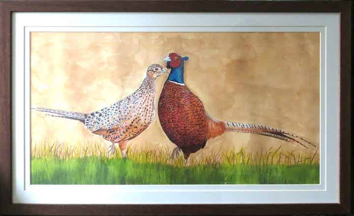 Mr & Mrs Pheasant Watercolour